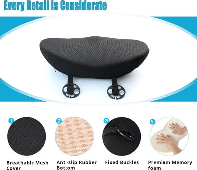 OLYDON Keilkissen Auto, Memory Foam Sitzkissen Auto, Schmerzlinderung, Verbesserung Beim Sitzen, Sit