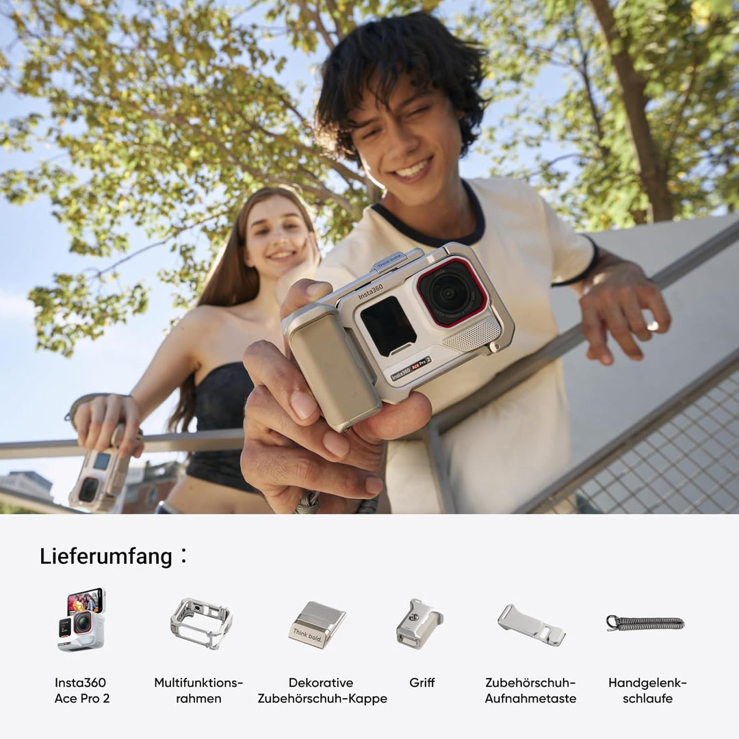 Insta360 Ace Pro 2 Polarweiss Limited Edition – Xplorer-Bundle Mondsilber: Mit Leica entwickelte 8K