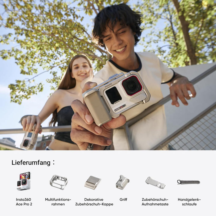 Insta360 Ace Pro 2 Polarweiss Limited Edition – Xplorer-Bundle Mondsilber: Mit Leica entwickelte 8K