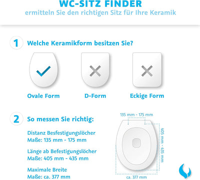 Bullseat® 2.1 WC Sitz weiss O-Form • Absenkautomatik/Softclose • abnehmbar • easyclean • Toilettende