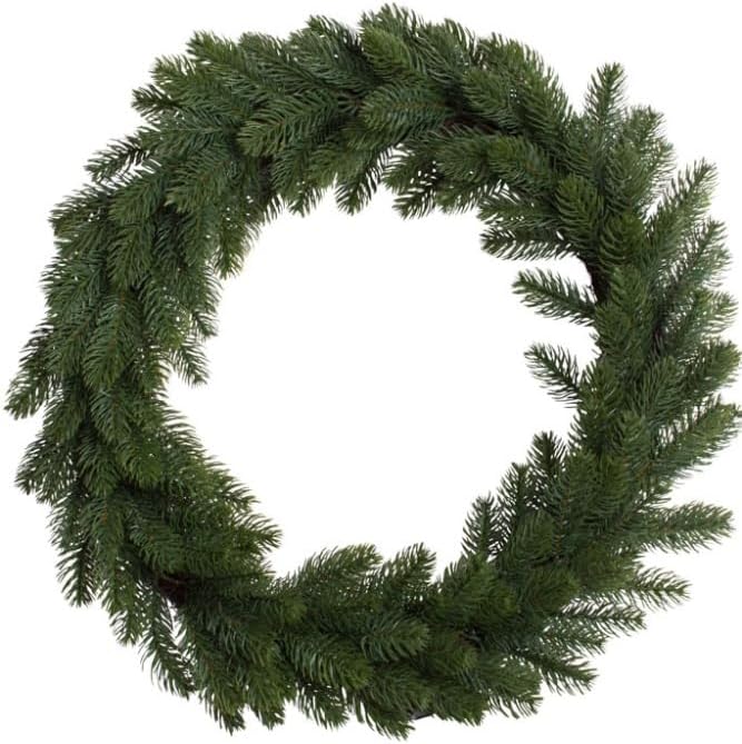 künstlicher Tannenkranz auf Reisig, Durchmesser ca. 55 cm, Farbe: dunkelgrün, 55 cm