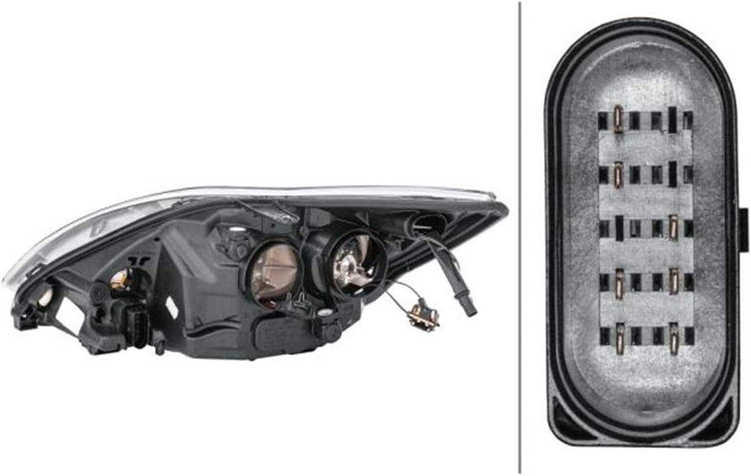 HELLA 1EE 354 257-041 Halogen-Hauptscheinwerfer - rechts - für u.a. Ford Focus II (DA_, HCP, DP) - T