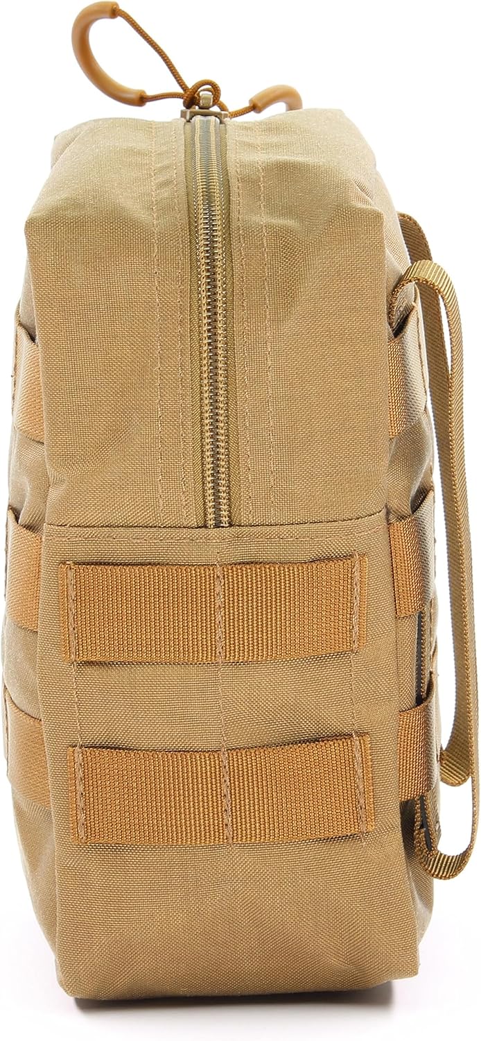Zentauron Reissverschlusstasche Medium mit MOLLE-System I BW-Tasche, Rucksack Zusatztasche aus Cordu