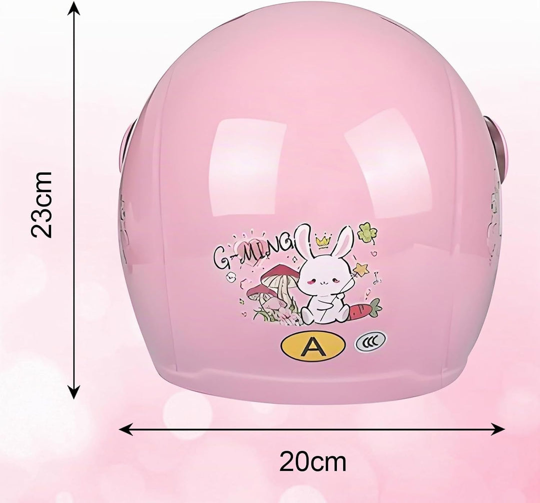 Kinder Motorradhelm, Jungen und Mädchen Rollerhelm, Mofa Helm, jethelm mit Sonnenblende, Fahrradhelm