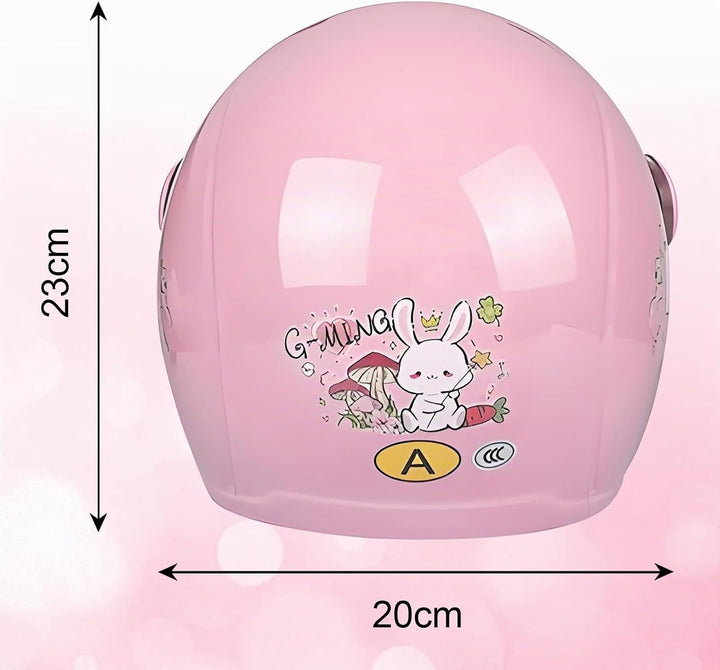 Kinder Motorradhelm, Jungen und Mädchen Rollerhelm, Mofa Helm, jethelm mit Sonnenblende, Fahrradhelm
