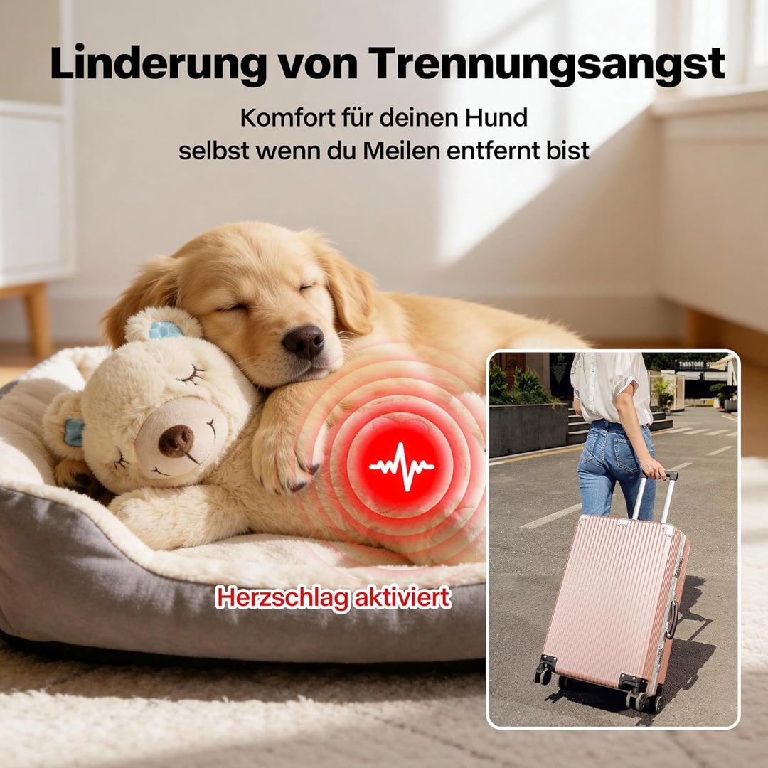 Pet Prime Hundeherzschlag Spielzeug Welpe Verhaltenshilfe Spielzeug Herzschlag Plüschtier für Hausti