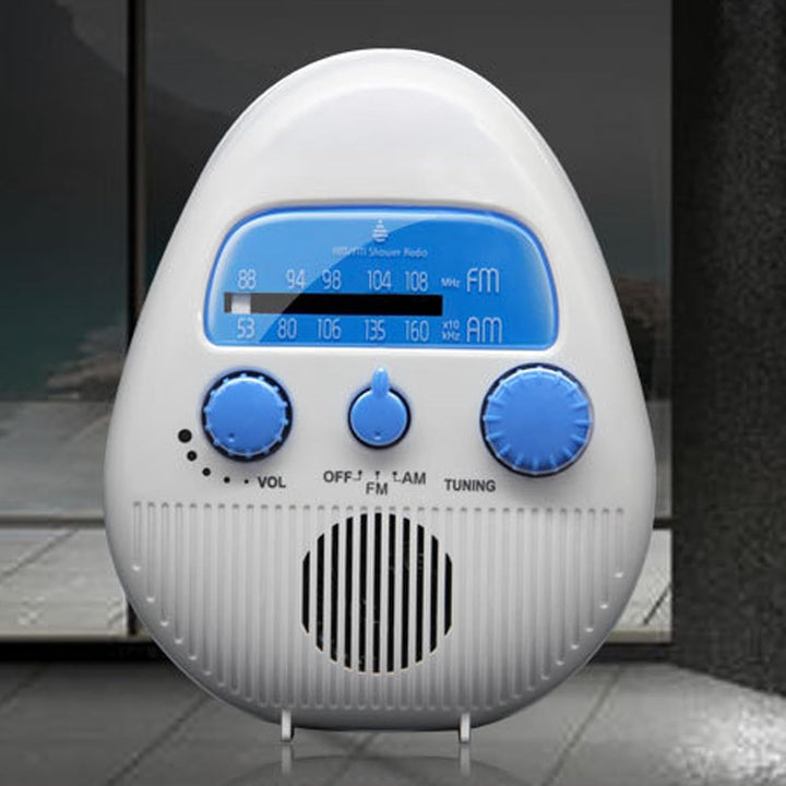AM/FM-Duschradio mit Integriertem Lautsprecher, Wasserdichtes Badezimmer-Hängeradio mit Drehknopf Zu