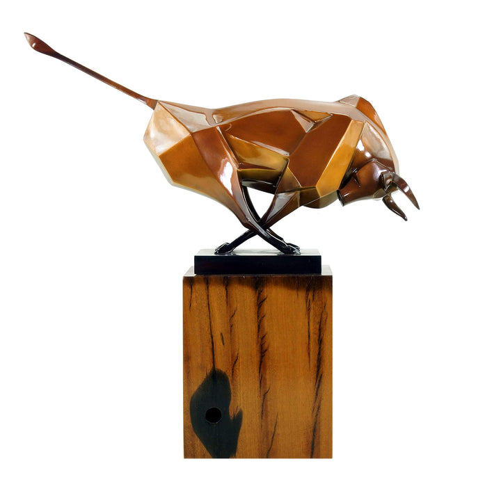 Moderner Stier von Martin Klein - Limitierte Bronzefigur - Bulle/Taurus/Börsenbulle - Tierskulptur -