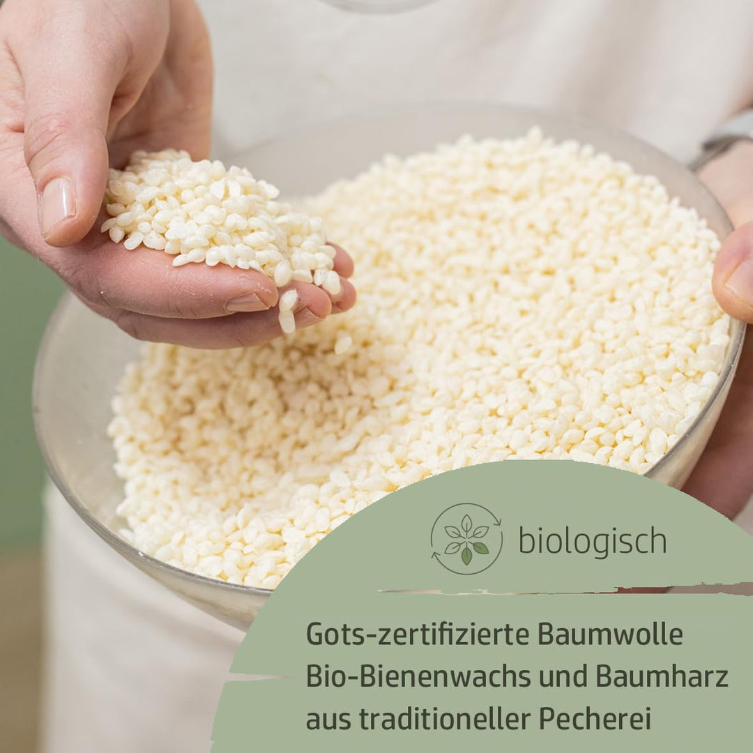 Kumanu | Bio-Bienenwachstuch - Beutel FRISCHEFRANZ gross 35x29cm | handgemacht in Tirol | mit Standb