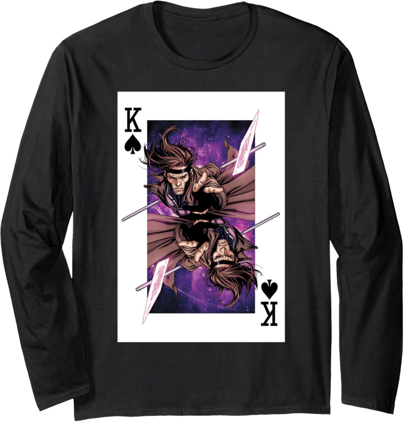 Marvel X-Men Gambit King Card Langarmshirt