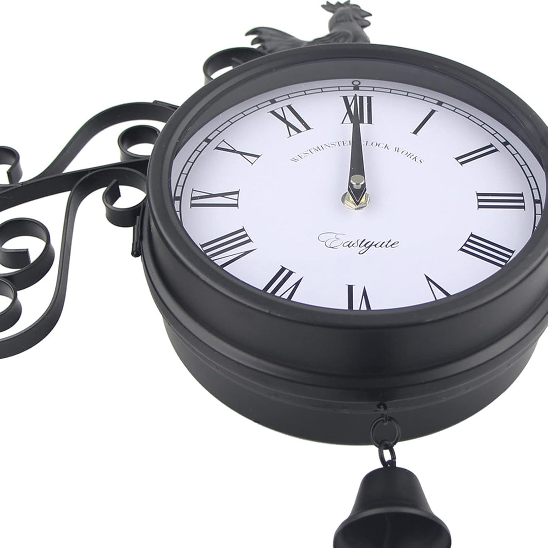 Grosse Vintage-Gartenuhr, Wetterfeste Aussenuhr, Grosse Vintage-Deko-Wanduhr, Gartenuhr, Badezimmeru