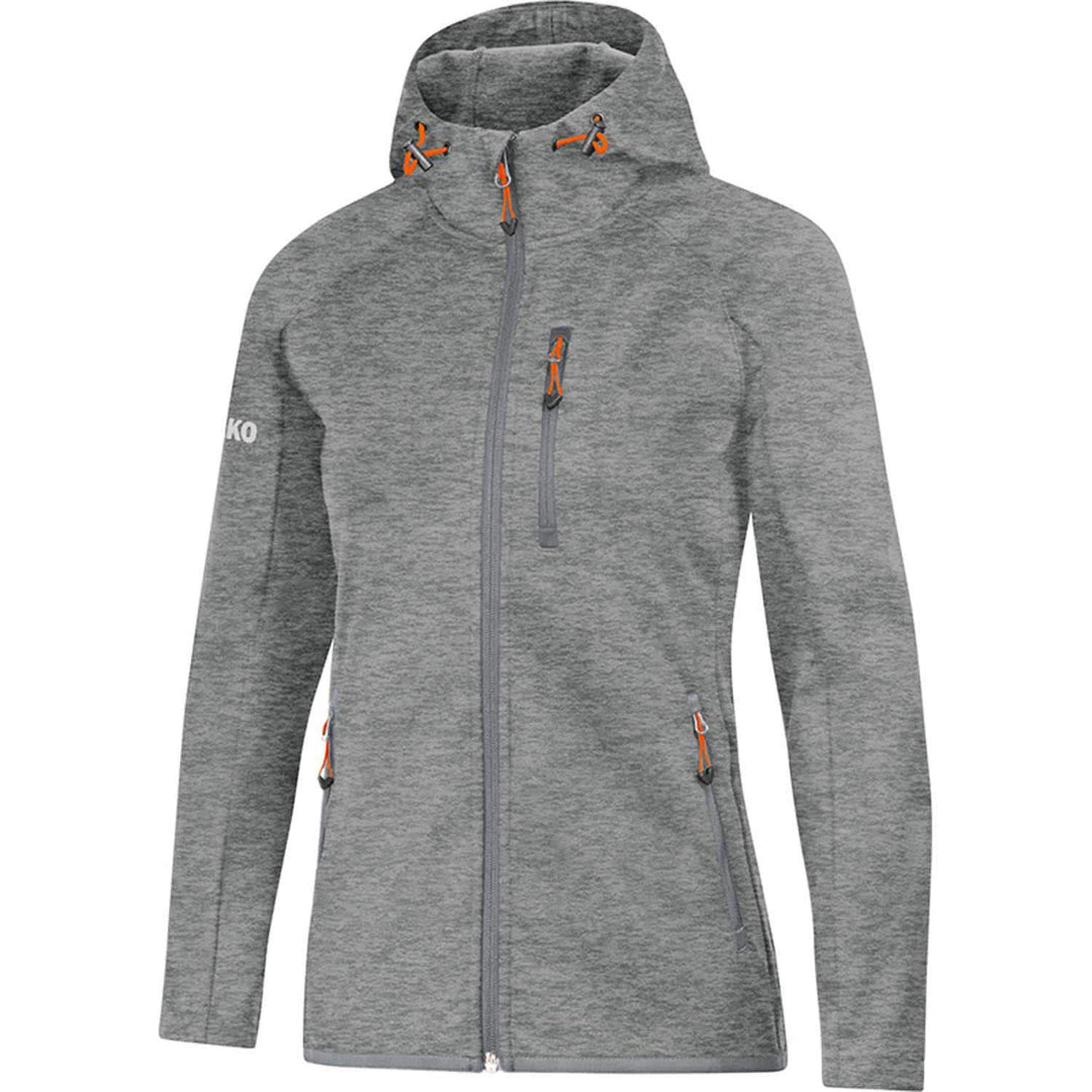 JAKO Damen Softshell-jacken Softshelljacke Light, grau meliert, 44, 7605 34 Grau-Meliert, 34 Grau-Me