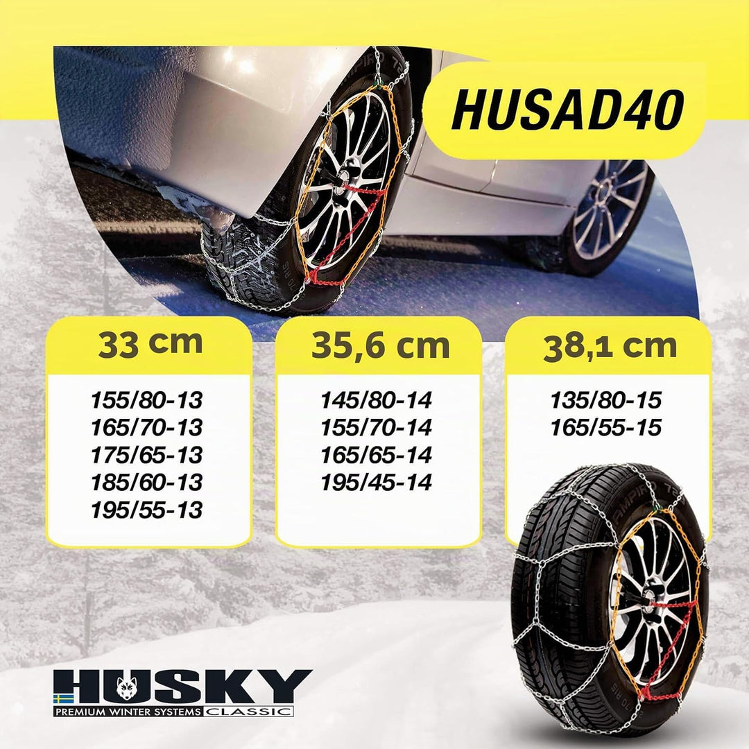 Sumex HUSAD40 KN40 Husky Advance Schneeketten 9 mm, HUSAD40