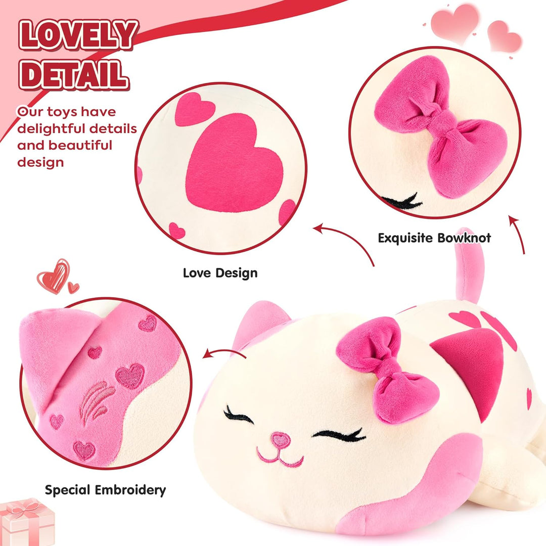 shownicer Plüschtier Katze Kuscheltier Stofftier Kawaii Katze Plüsch Kissen Spielzeug Kätzchen Plüsc