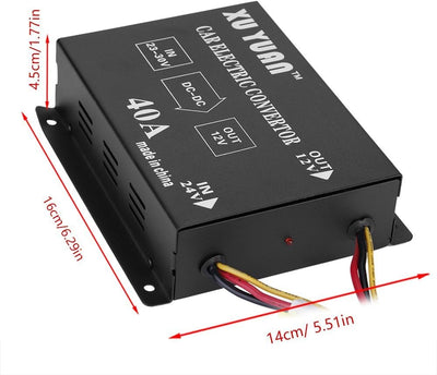 KIMISS Auto Stromrichte Spannungsreduzierer DC 24 V zu 12 V Power Converter Elektrische Inverter Spa