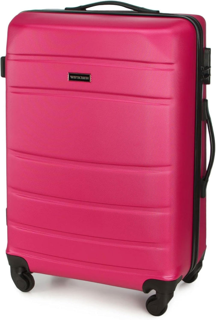 WITTCHEN Mittlerer Koffer Trolley Koffer Reisekoffer aus ABS Hartschalen Trolley 4 Rollen Kombinatio