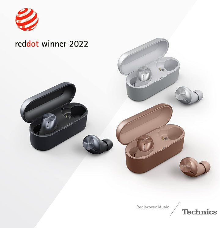 Technics EAH-AZ40E-N In-ear Kopfhörer Bluetooth, bequemer Kopfhörer mit integriertem Mikrofon, anpas