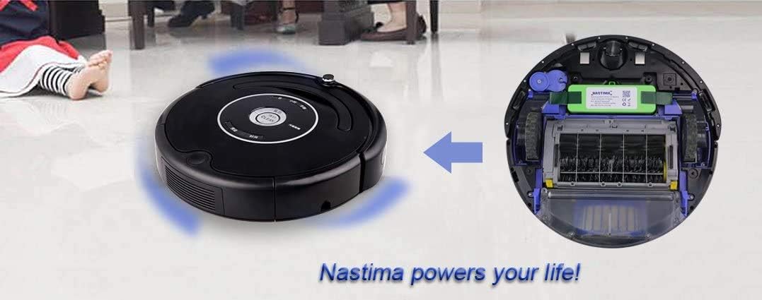 NASTIMA Xlife Lithium-Ionen-Akku, 14,4 V, 5200 mAh, kompatibel mit iRobot Roomba 985 980 966 960 895