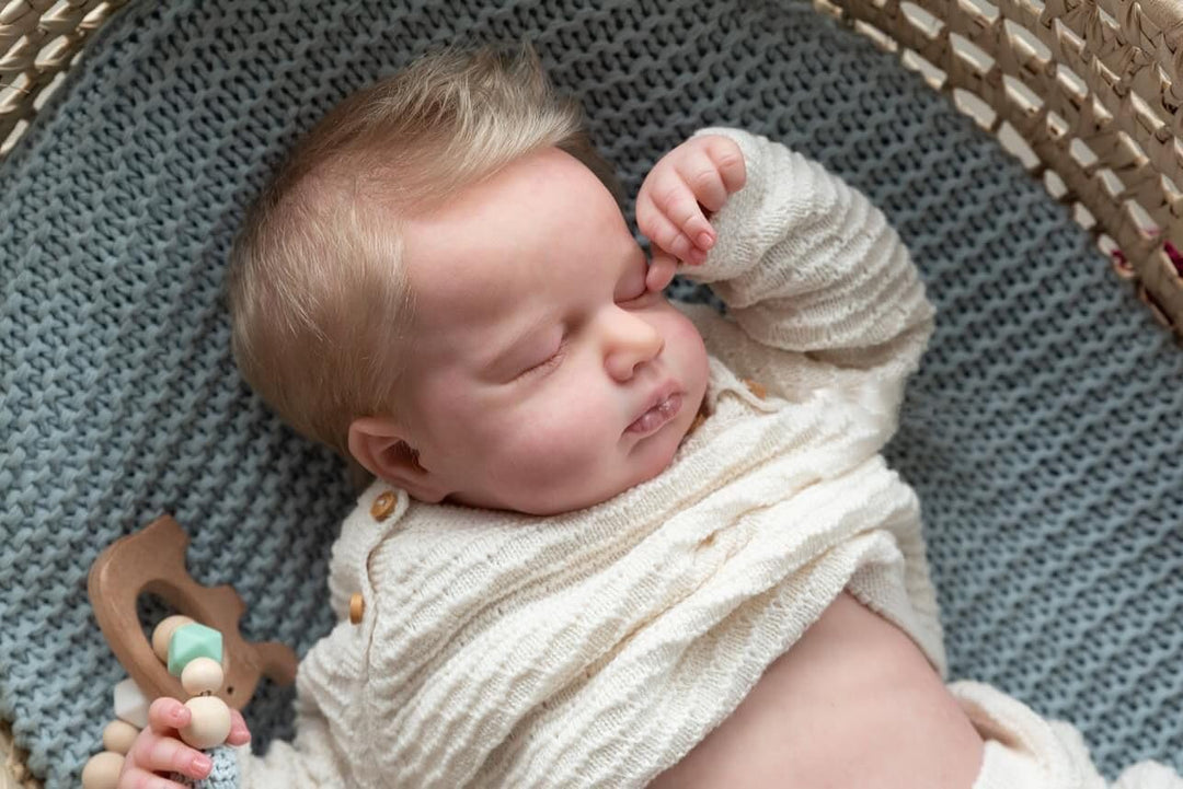 Zero Pam Baby Reborn Vinyl-Körper mit geschlossenen Augen, 50 cm, realistische Babypuppen, aus Vinyl