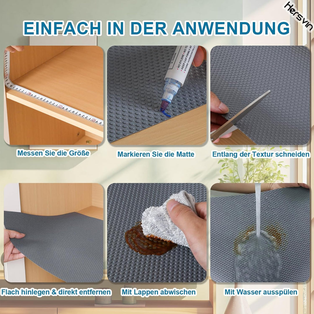 Hersvin Schubladenmatte (Übergrösse) 80cmx500cm Schrankpapier Schubladeneinlage Eva Wasserfest Nicht