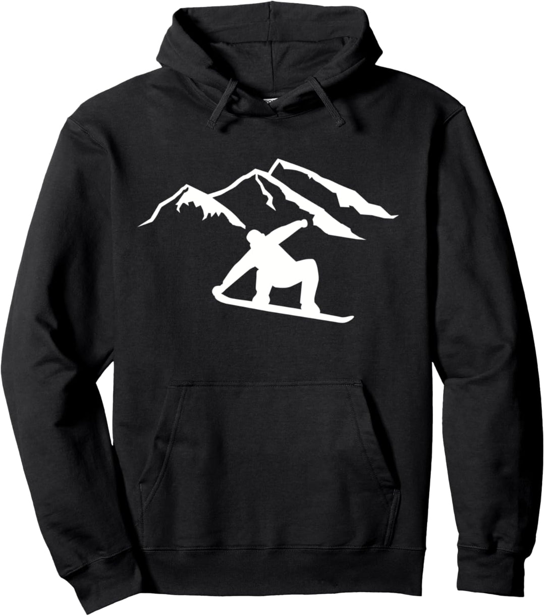 Snowboarder Berg Pullover Hoodie