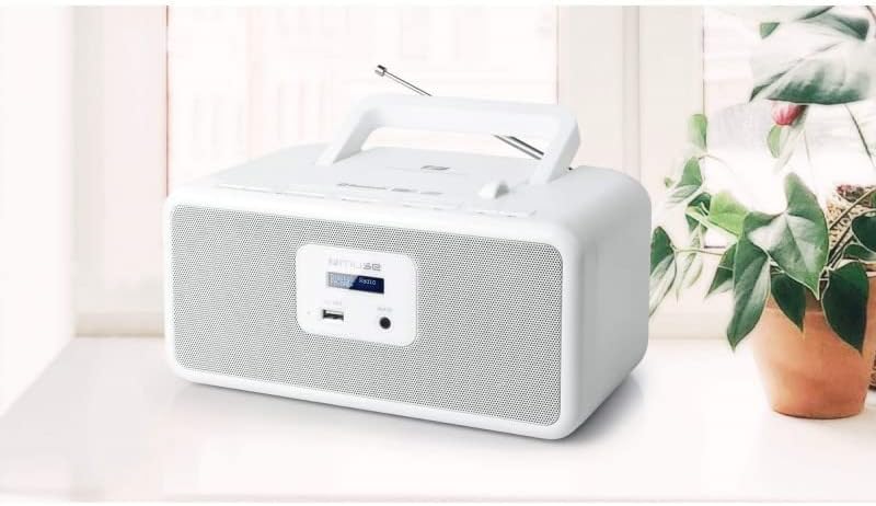 Tragbares Bluetooth Radio, CD, MP3 mit USB weiss, weiß