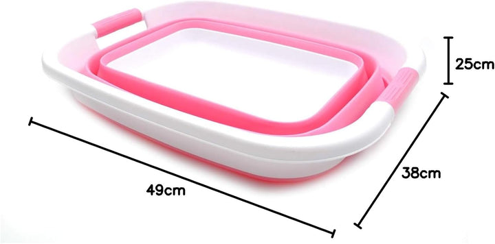 SAMMART 25L Zusammenklappbarer Wäschekorb / -wanne - faltbarer Aufbewahrungsbehälter/Organizer - tra