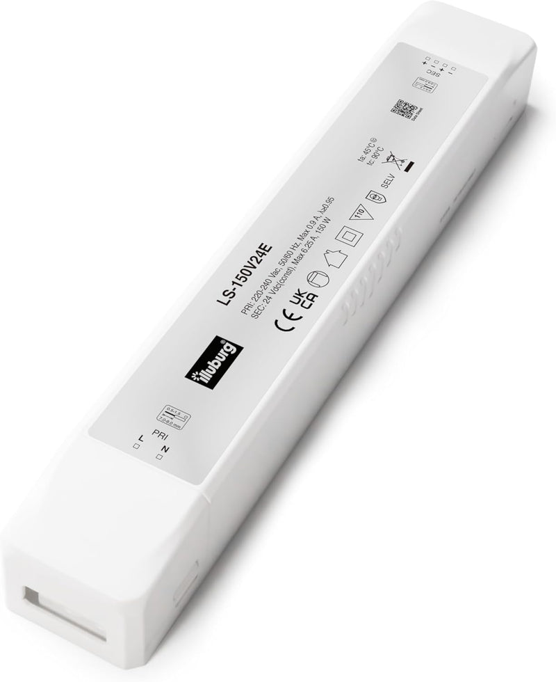illuburg LED Trafo 24V 150W Flackerfrei für LED Strip Lampe LED Netzteil Treiber Transformator Drive
