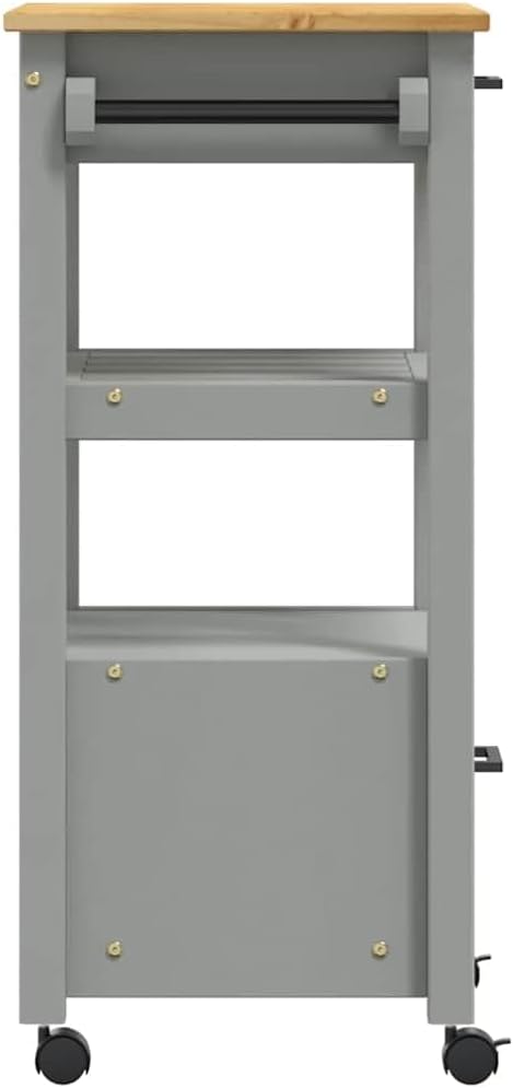 vidaXL Küchenwagen, Servierwagen mit viel Stauraum, Beistellwagen für Küche Wohnzimmer Badezimmer, T