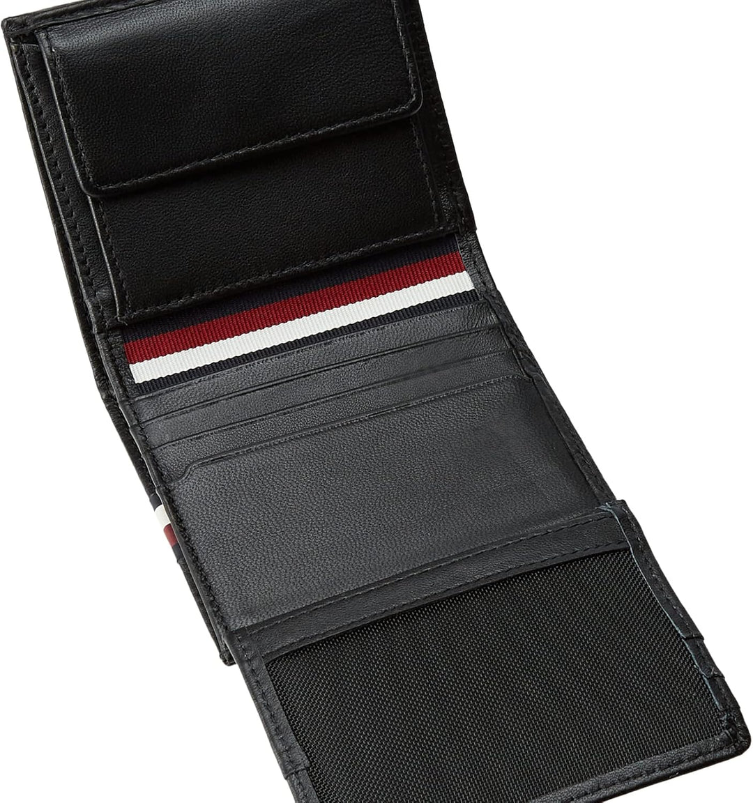 Tommy Hilfiger Herren Portemonnaie Trifold mit Münzfach, Schwarz (Black), Onesize