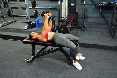 Train Hard® Premium Hantelbank verstellbar als Flachbank Schrägbank Negativbank mit Bein-Fixierung u