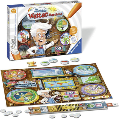 Ravensburger tiptoi Die verrückte Wetter-Maschine Spiel, ab 4 Jahren, Lerne mit Professor Donnerhage