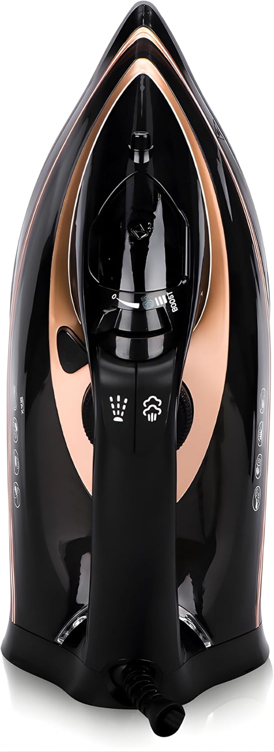 Retoo Dampfbügeleisen 2600W Bügeleisen Wassertank 360ml Keramiksohle Variablenpaar 30g/min Dampfstos