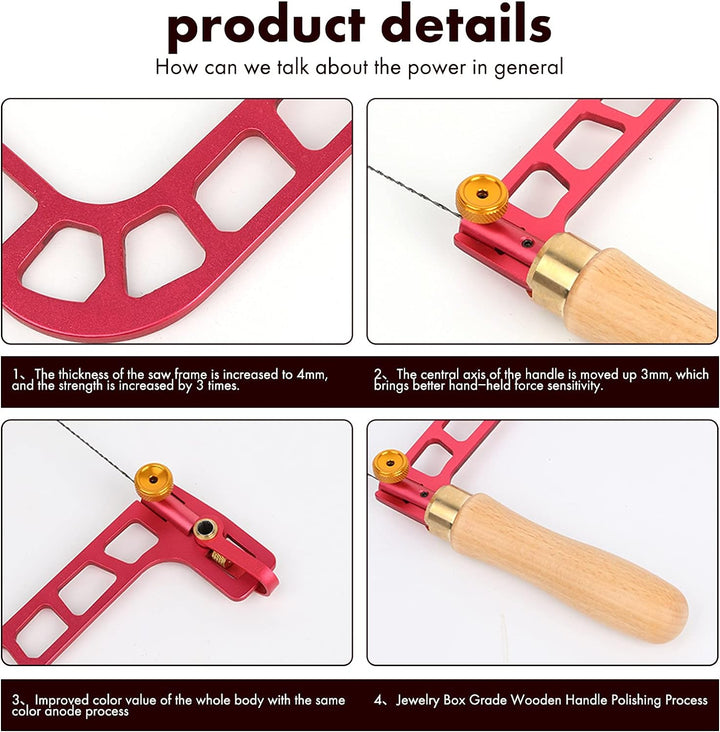 Wincal Laubsäge, Coping Säge, 3 Zoll Multifunktionale Mini Holzbearbeitungs, Kunststoff Holz U-Draht