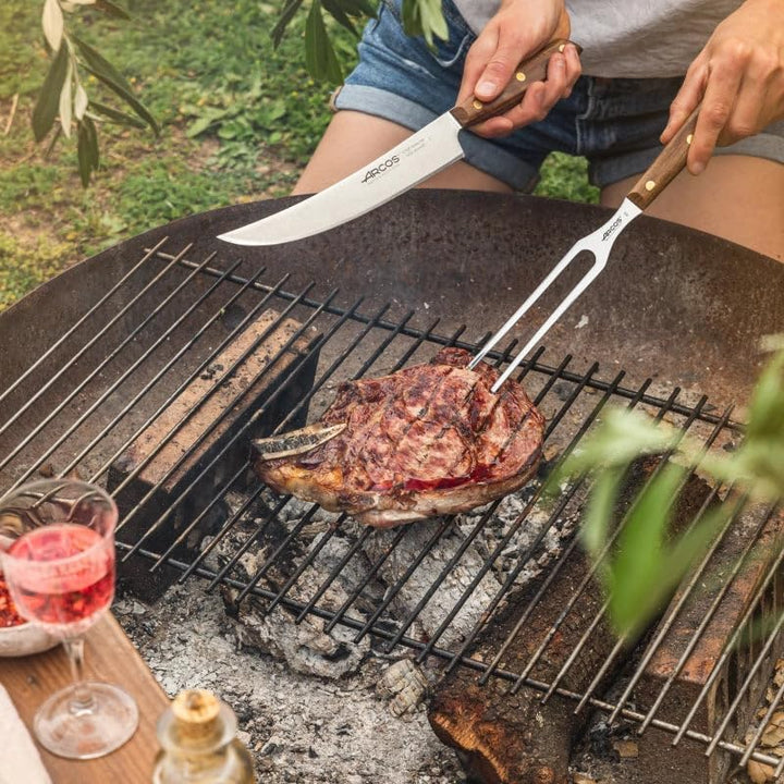Arcos Serie Nordika - Set 2 Grillutensilien (Grillmesser + Schnitzgabel) - Edelstahl NITRUM - Ovengk