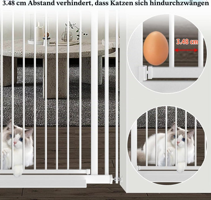 Xifamniy 155 cm Extrahohe Haustiertür, Katzen- und Hundetür Einstellbare Schwellenbreite, 76.5–108 c