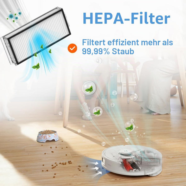 Zubehör für Roborock Q8 Max / Q8 Max +/Q5 Pro/Q5 Pro+ Staubsauger, Ersatzteile Set mit 2 Hauptbürste