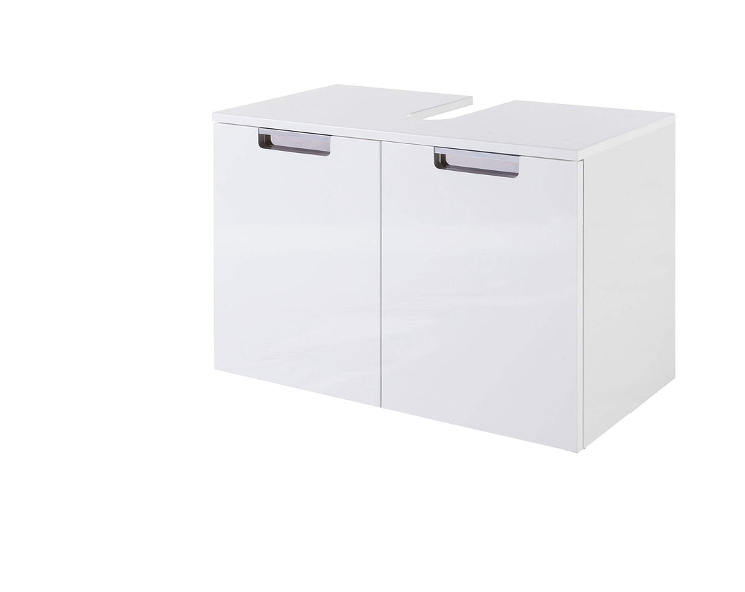 Schildmeyer Rilana 130513 Waschbeckenunterschrank, weiss Glanz, 46,5 x 65 x 35 cm, Weiss Glanz