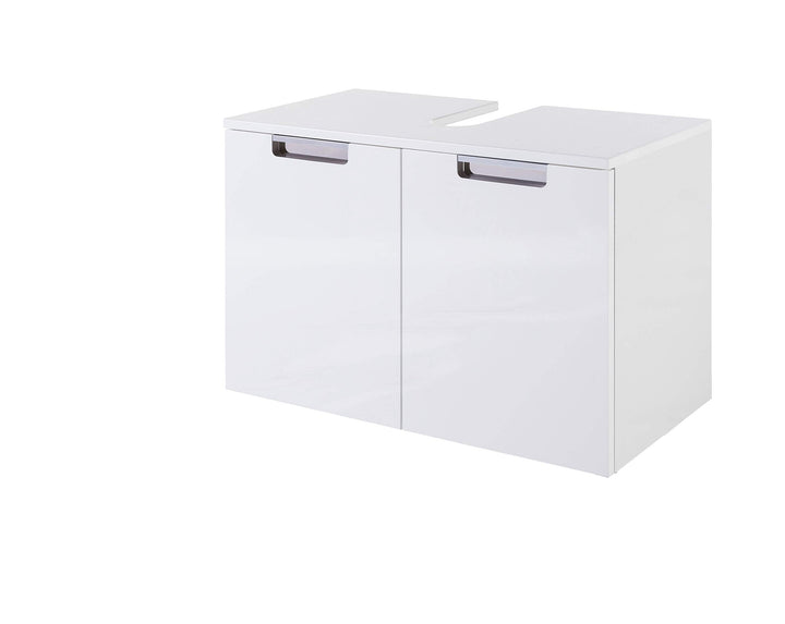 Schildmeyer Rilana 130513 Waschbeckenunterschrank, weiss Glanz, 46,5 x 65 x 35 cm, Weiss Glanz