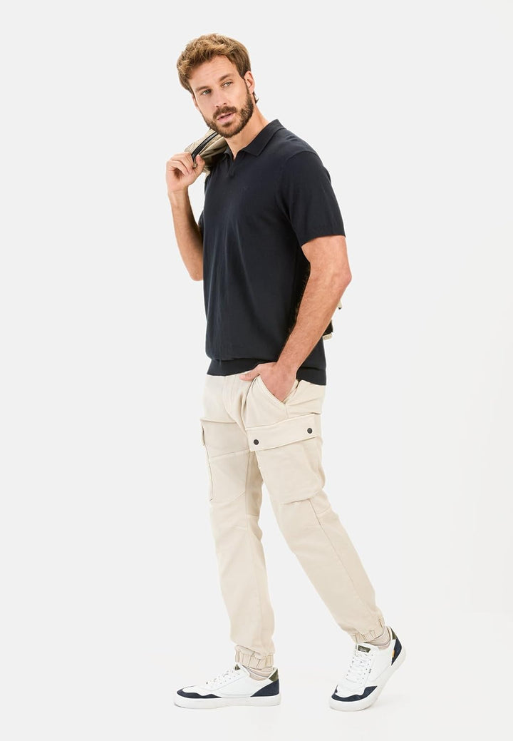 camel active Herren Piqué Poloshirt aus Reiner Baumwolle S Dunkelblau, S Dunkelblau