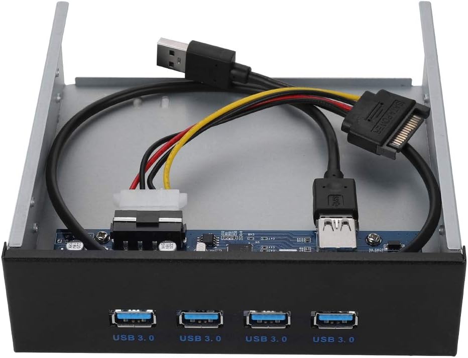 ASHATA USB-CD-ROM-Treiber auf der Frontplatte Treiber-Hub PCI-E an 4 Schnittstellen USB3.0 Frontpane