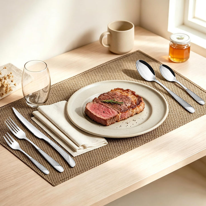 Besteck Set 36-teilig für 6 Personen, Edelstahl Essbesteck
