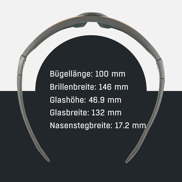 ALPINA S-WAY QV - Kontrastverstärkende, Selbsttönende & Beschlagfreie Sport- & Fahrradbrille Mit 100