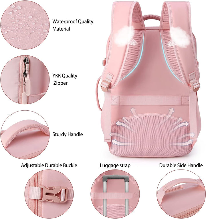 Lubardy 40L Laptop Rucksack Herren Wasserdicht 17.3 Zoll mit 3 Aufbewahrungstaschen Reiserucksack fü