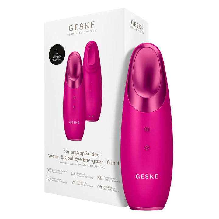 GESKE Warm &amp; Cool Eye Energizer | 6 in 1 + GESKE Hydrating Serum Magenta Kosmetik Bundle, Magenta Ko