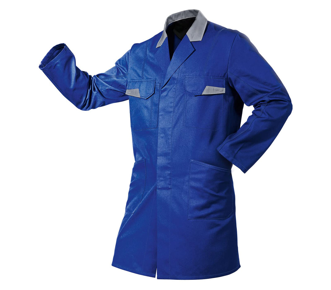 KÜBLER Workwear KÜBLER VITA mix Arbeitsmantel Kornblumenblau/mittelgrau Kornblumenblau/mittelgrau 3X