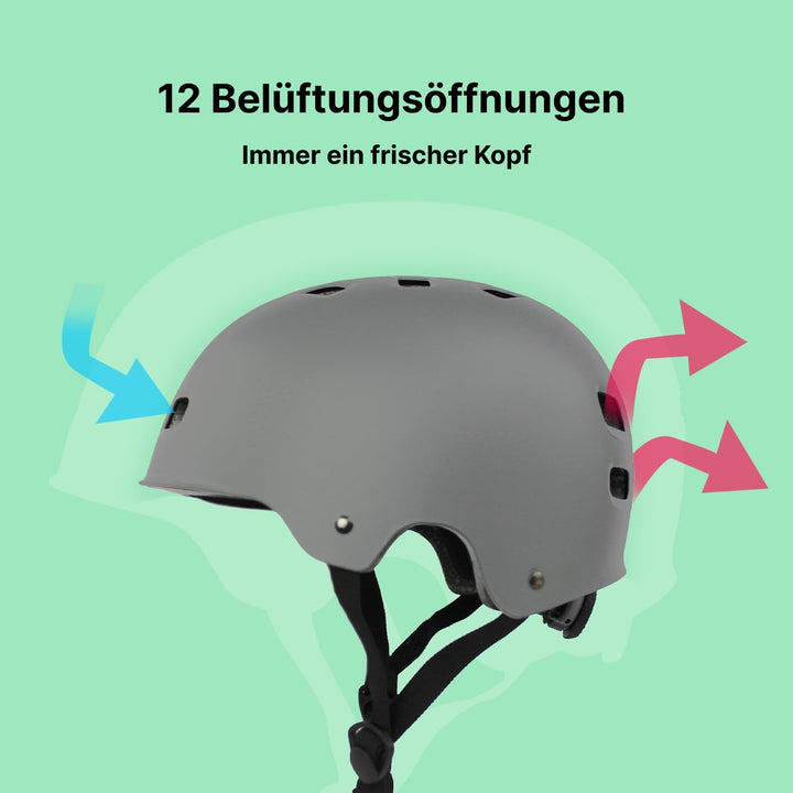 GOOFF Skatehelm - CE & NTA Zertifiziert - Skatehelm für Erwachsene und Kinder - auch als Fahrrad & S