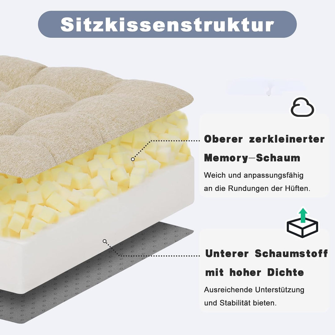 GOFORIT Sitzerhöhung für Ältere 50x50x12cm, Exklusives Zweilagiges Memory-Schaum Sitzkissen mit Star