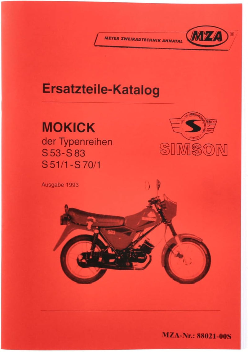 Ersatzteilkatalog Mokick S53-S83, S51/1-S70/1 - Ausgabe 1993
