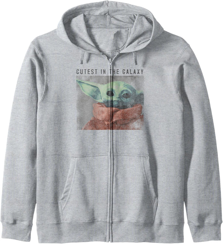 Star Wars Mandalorian The Child Dark Distressed Cutest Kapuzenjacke